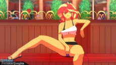 Sunset Shimmer the exhibitionist MLP my little pony Oughta.webm