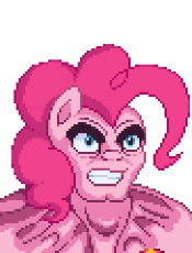 720487__safe_artist-colon-mrponiator_pinkie pie_animated_doom_doom comic_doomguy_glare_gritted teeth_hoof hold_manly_muscles_open mouth_parody_party po.gif