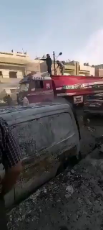 Huge explosion in Qamishli city, Munir Habib Street, near Omari Restaurant, amid Turkish shelling on the city. - TurkishInvasion StandWithTheKurd .mp4