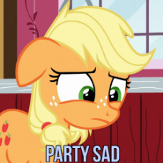 pony apple party sad.gif