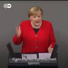 Jewish German Chancellor We Must Take Away Freedom of Speech In Order To Remain Free.mp4
