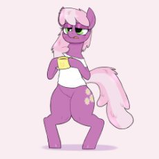 3072251__safe_cheerilee_female_pony_solo_mare_clothes_simple+background_earth+pony_white+background_bipedal_shirt_drool_coffee_morning+ponies_artist-.png