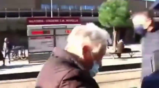 Italy - What Its Come To! Old Lady Prevented From Boarding A Tram, Doesn't Have A Smart Phone.mp4