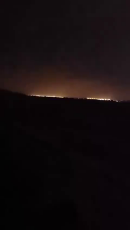 Ramon Airbase in the Negev being hit by numerous Iranian ballistic missiles.mp4