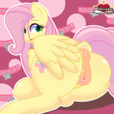 1688334__explicit_artist-colon-ribiruby_fluttershy_anus_collar_dock_female_flutterbutt_hair over one eye_looking back_mare_nudity_plot_po.png