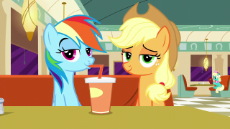 Applejack_smiling;_Rainbow_drinking_S6E9.png