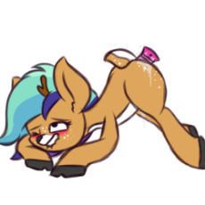 1662199__explicit_artist-colon-claudearts_oc_oc-colon-buttercup_oc only_ahegao_anal_anal insertion_blushing_deer pony_face down ass up_in.png