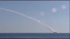 Group launched cruise missiles Kalibr submarine Rostov-on-Don on terrorist targets in Syria.webm