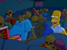 Homer goes to the premier of dark knight rises.gif