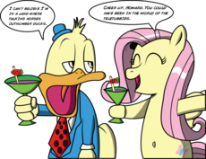 fluttershy_meets_howard_the_duck_by_daimando-d7yz2tc.png
