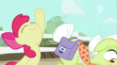 141450__safe_apple+bloom_granny+smith_female_pony_mare_earth+pony_screencap_animated_filly_out+of+context_butt+touch_spanking_hoof+on+butt_family+app.gif