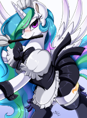 2148306__safe_artist-colon-pridark_princess+celestia_alicorn_blushing_clothes_cutie+mark_duster_female_lidded+eyes_maid_mouth+hold_patreon_pa.png