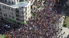 Vax Pass Hits Canada Tens of Thousands March in Montreal Against Vaccine Passports.mp4