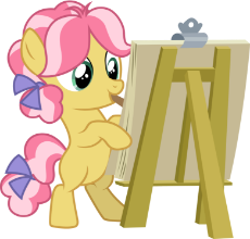 1555518__safe_artist-colon-cloudyglow_kettle corn_marks and recreation_spoiler-colon-s07e21_bipedal_canvas_earth pony_female_filly_mouth hold_painting_.png
