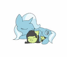 1149858__safe_trixie_female_pony_oc_mare_simple+background_unicorn_white+background_kissing_sleeping_oc-colon-anon_cuddling_snuggling_oc-colon-filly+.png