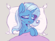 1814023__safe_artist-colon-tre_trixie_blanket_drool_eyes closed_female_mare_open mouth_pillow_pony_sleeping_solo_unicorn.jpeg