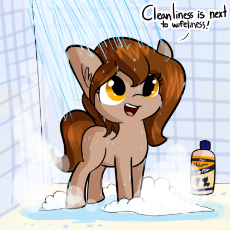 1626040__safe_artist-colon-tjpones_oc_oc-colon-brownie bun_oc only_horse wife_brownie bun without her pearls_clean_cleanliness is next to godliness_cut.png