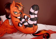 1933456__artist needed_explicit_oc_oc only_oc-colon-pumpkin swirl_anus_bed_bedroom eyes_blue eyes_clothes_female_glasses_mare_nudity_on b.png