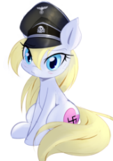 1811194__safe_female_pony_oc_mare_oc+only_simple+background_earth+pony_blushing_edit_white+background_hat_sitting_heart_colored_color+edit_nazi_oc-co.png