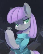 578824__safe_artist-colon-ende26_boulder (pet)_maud pie_maud pie (episode)_balancing_clothes_earth pony_featured image_frown_hoof hold_looking .jpeg