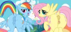 2870013__explicit_rainbow+dash_fluttershy_female_pony_mare_nudity_pegasus_smiling_blushing_looking+at+you_open+mouth_butt_vulva_anus_duo_plot_vector_.png