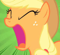 248734__safe_edit_edited+screencap_screencap_applejack_pony_over+a+barrel_angry_animated_eyes+closed_female_open+mouth_screaming_solo_vibrating_yelling.gif
