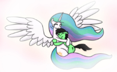 anonfilly and celestia - hugging.jpg