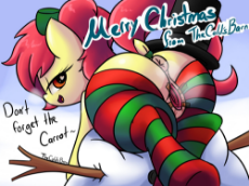 1917749__explicit_artist-colon-thecoldsbarn_oc_oc only_oc-colon-warmy hooves_anus_ass_bedroom eyes_bow_christmas_clothes_cold weather_fre.jpg